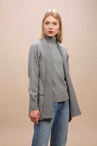 Favignana - Giacca lunga aperta 100% Cashmere