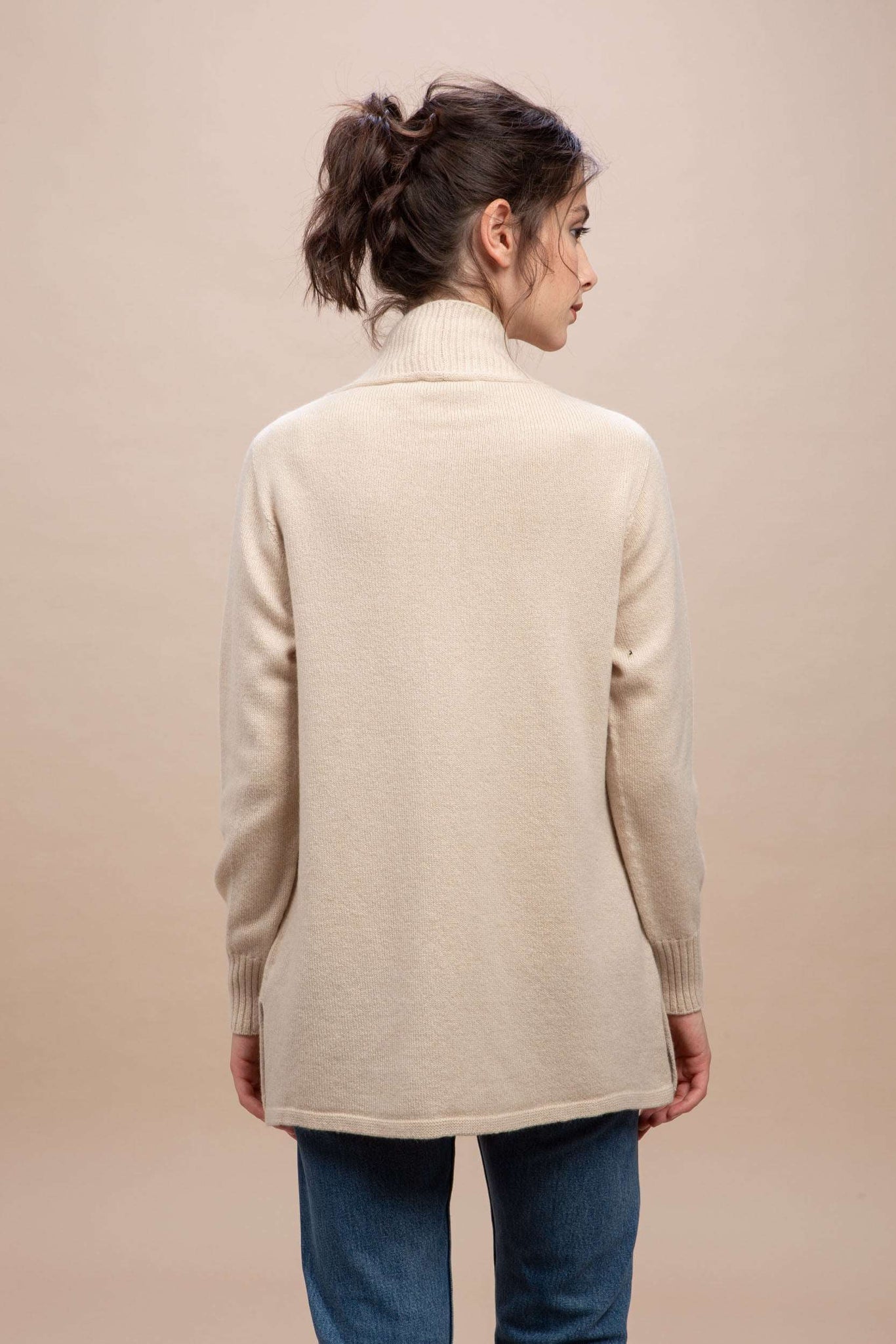 Favignana - Giacca lunga aperta 100% Cashmere