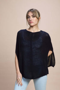 Fregene - Poncho traforato leggero 100% Cashmere