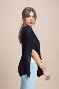 Fregene - Poncho traforato leggero 100% Cashmere
