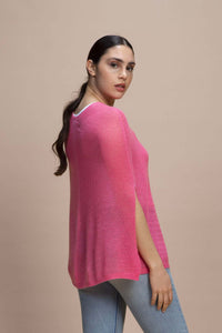 Fregene - Poncho traforato leggero 100% Cashmere