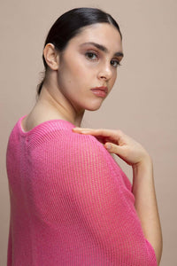 Fregene - Poncho traforato leggero 100% Cashmere