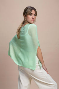 Fregene - Poncho traforato leggero 100% Cashmere