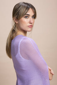 Fregene - Poncho traforato leggero 100% Cashmere