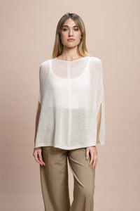 Fregene - Poncho traforato leggero 100% Cashmere