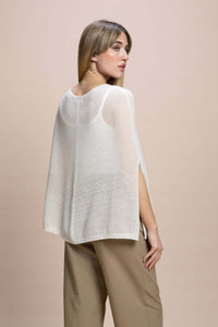 Fregene - Poncho traforato leggero 100% Cashmere