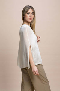 Fregene - Poncho traforato leggero 100% Cashmere