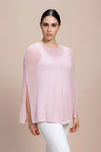 Fregene - Poncho traforato leggero 100% Cashmere