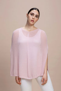 Fregene - Poncho traforato leggero 100% Cashmere