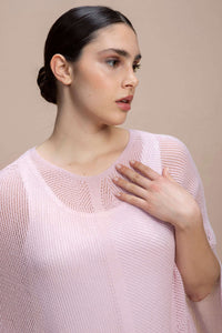 Fregene - Poncho traforato leggero 100% Cashmere