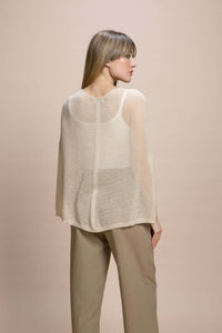 Fregene - Poncho traforato leggero 100% Cashmere