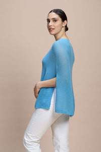 Fregene - Poncho traforato leggero 100% Cashmere