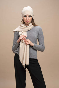 KIT Dolomiti - Bonnet et Echarpe 100% Cachemire