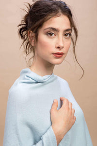 Livigno - Poncho rasato asimmetrico 100% Cashmere