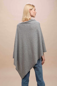 Livigno - Poncho rasato asimmetrico 100% Cashmere