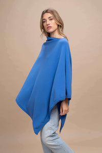 Livigno - Poncho rasato asimmetrico 100% Cashmere