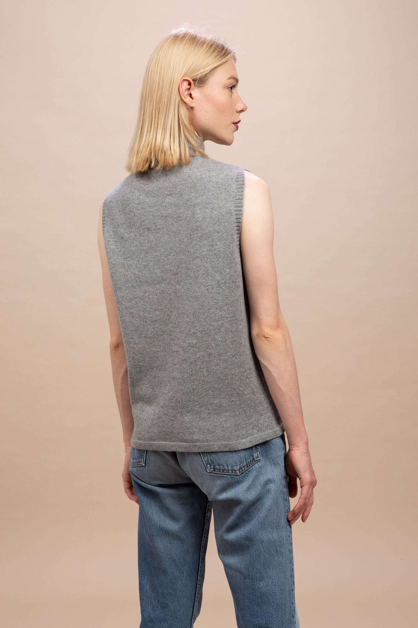 Marettimo - Lupetto smanicato 100% Cashmere
