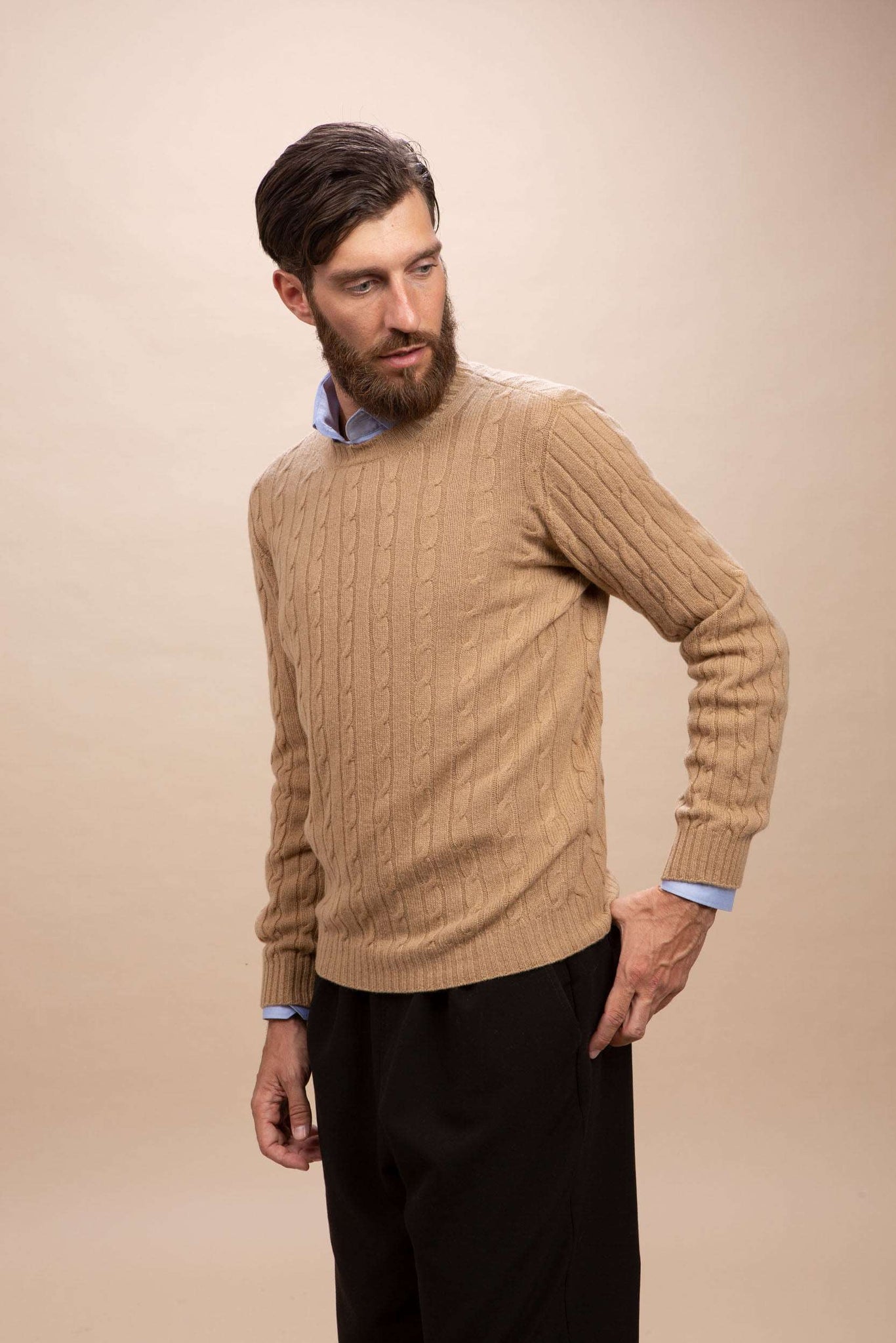 Modigliani - Girocollo a trecce 100% Cashmere
