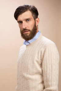 Modigliani - Girocollo a trecce 100% Cashmere