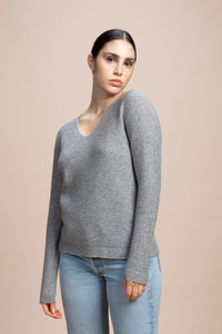 Norma - Maglia scollo a V 100% Cashmere