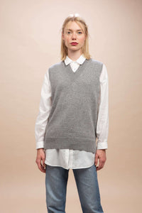 Ponza - Gilet con scollo a V 100% Cashmere