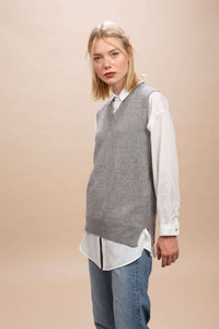 Ponza - Gilet con scollo a V 100% Cashmere