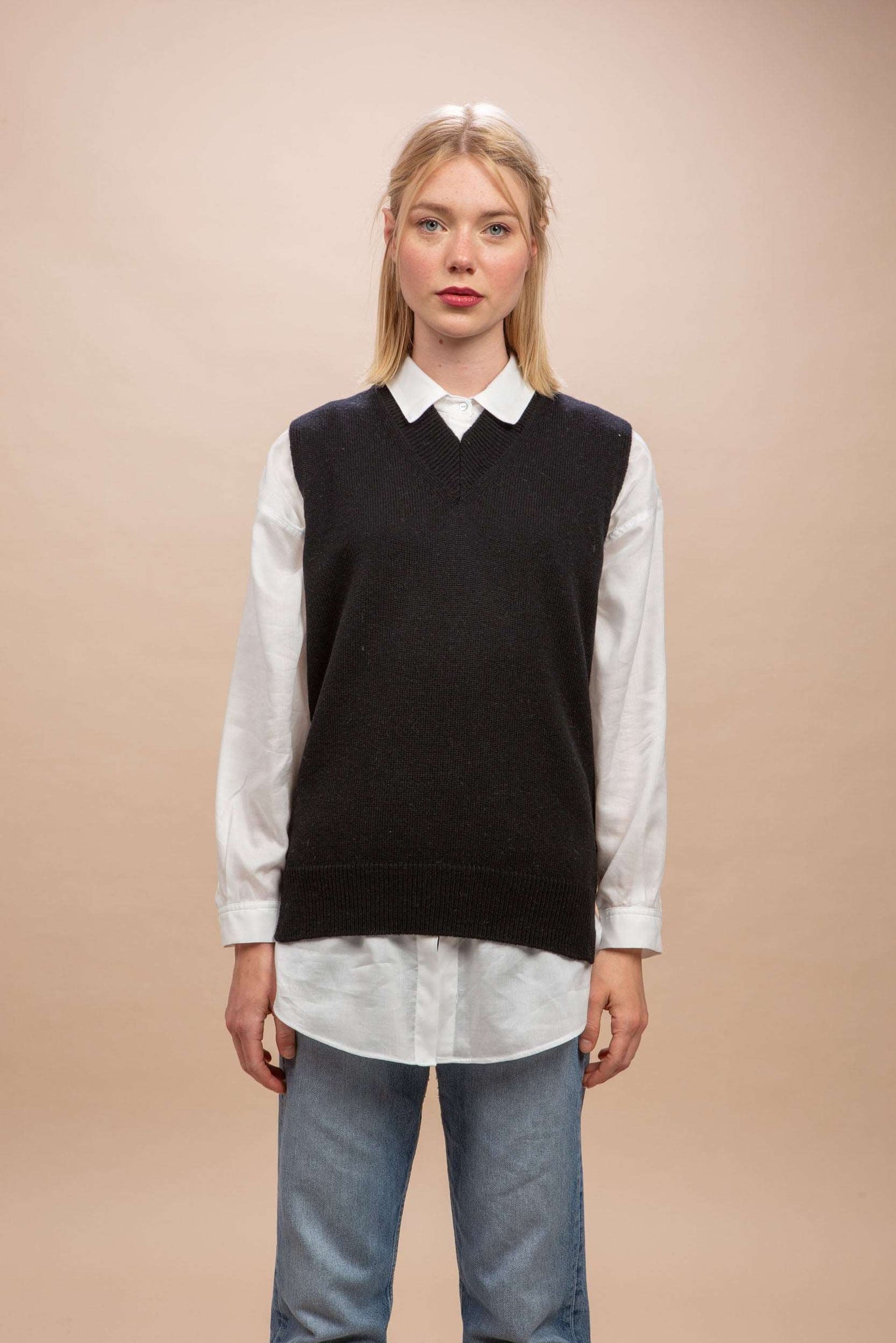 Ponza - Gilet con scollo a V 100% Cashmere