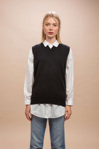 Ponza - Gilet con scollo a V 100% Cashmere