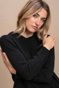 Portocervo - Cappuccio sport con tasca marsupio 100% Cashmere