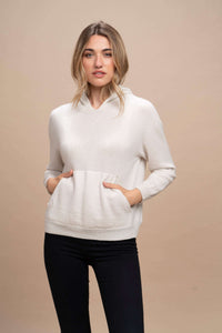 Portocervo - Cappuccio sport con tasca marsupio 100% Cashmere