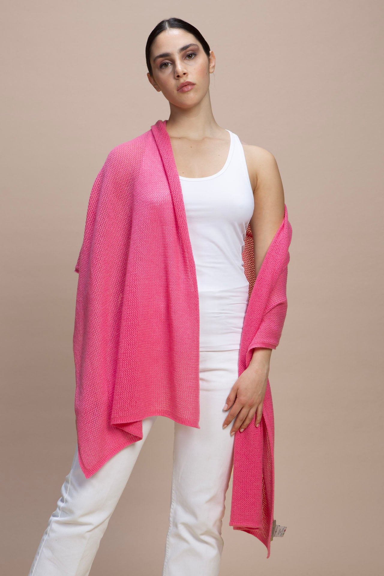 Sabaudia - Stola traforata leggera 100% Cashmere