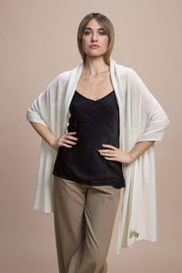 Sabaudia - Stola traforata leggera 100% Cashmere