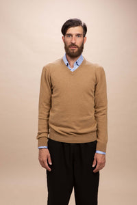 Tintoretto - Maglia con collo a V 100% Cashmere