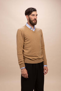 Tintoretto - Maglia con collo a V 100% Cashmere