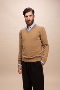 Tintoretto - Maglia con collo a V 100% Cashmere