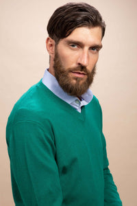 Tintoretto - Maglia con collo a V 100% Cashmere