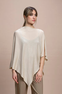 Vernazza - Poncho con apertura laterale 100% Seta