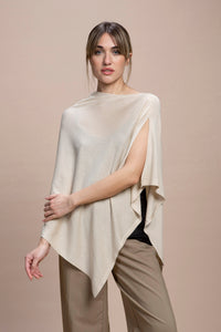 Vernazza - Poncho con apertura laterale 100% Seta