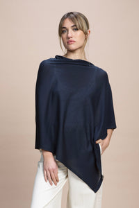 Vernazza - Poncho con apertura laterale 100% Seta