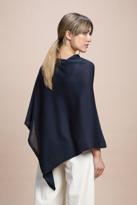 Vernazza - Poncho con apertura laterale 100% Seta