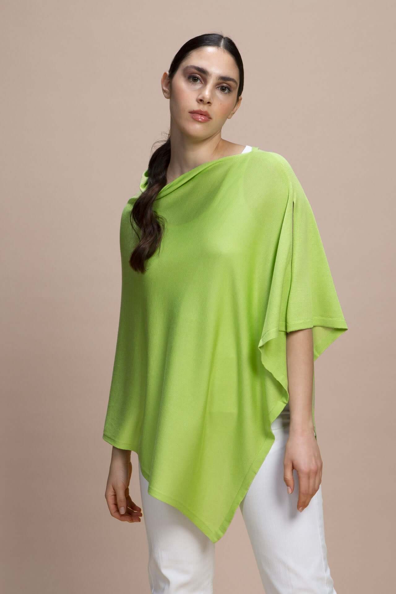 Vernazza - Poncho con apertura laterale 100% Seta