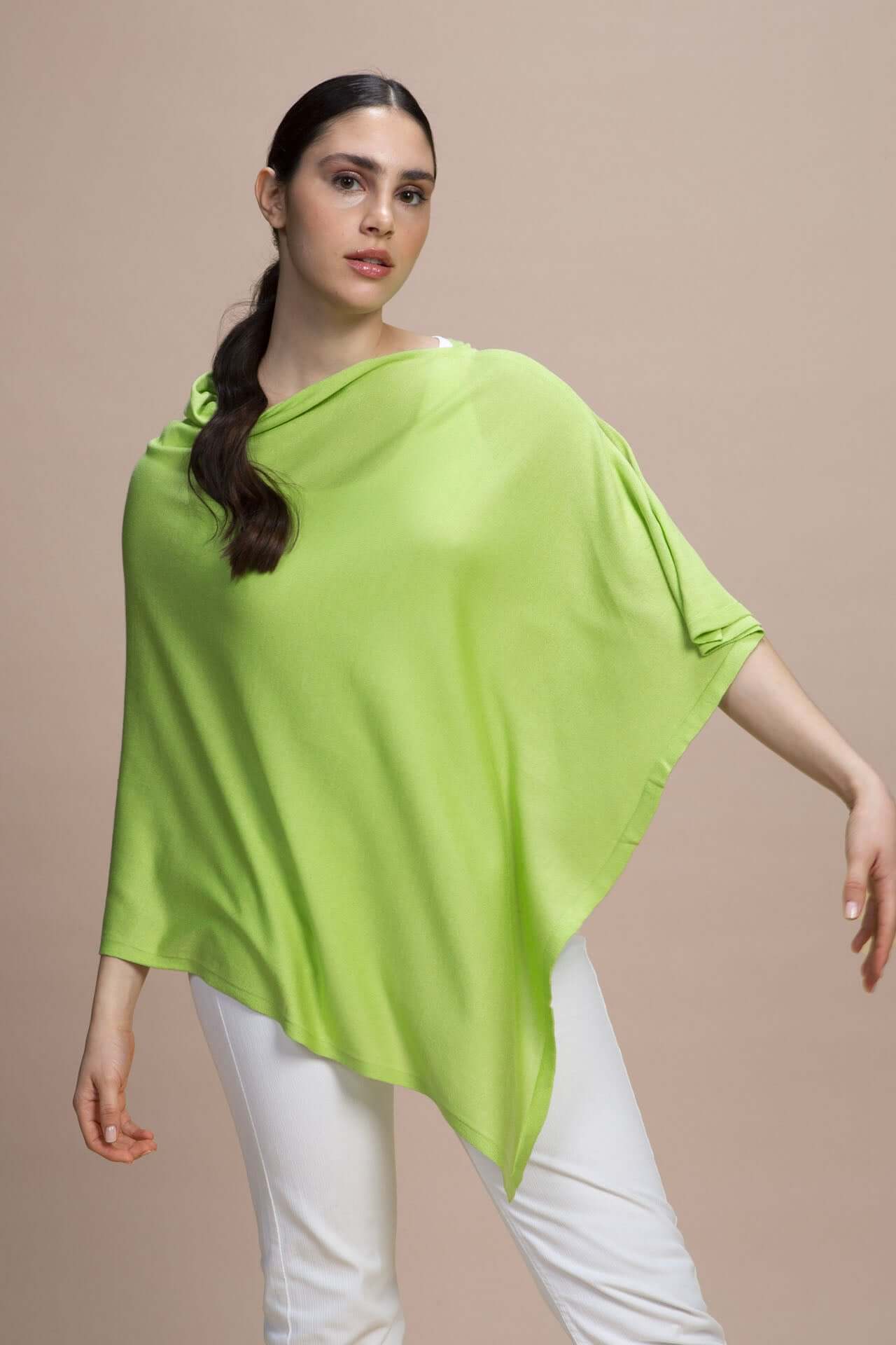 Vernazza - Poncho con apertura laterale 100% Seta