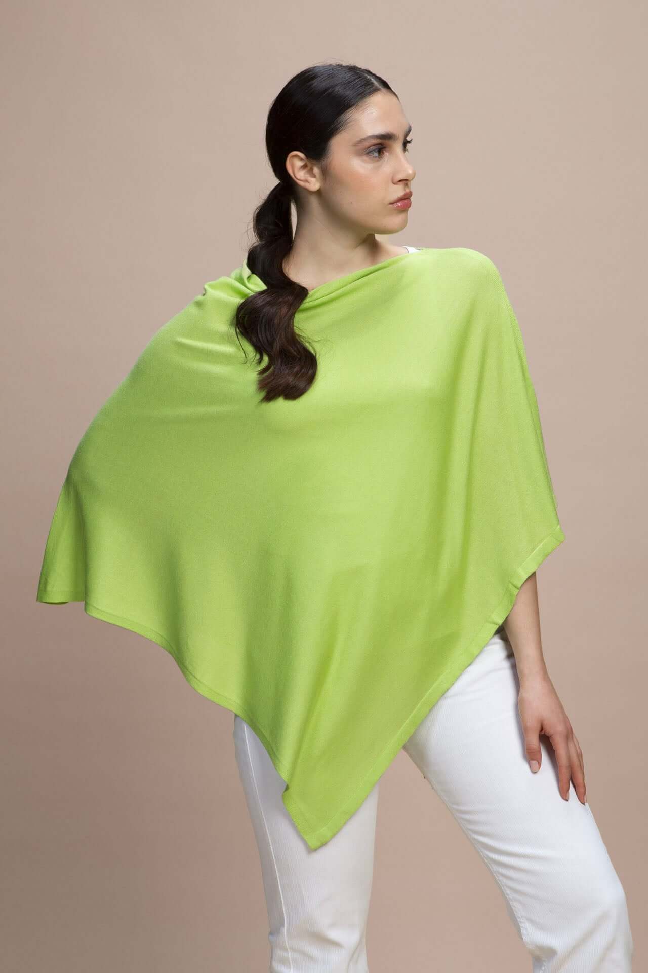 Vernazza - Poncho con apertura laterale 100% Seta