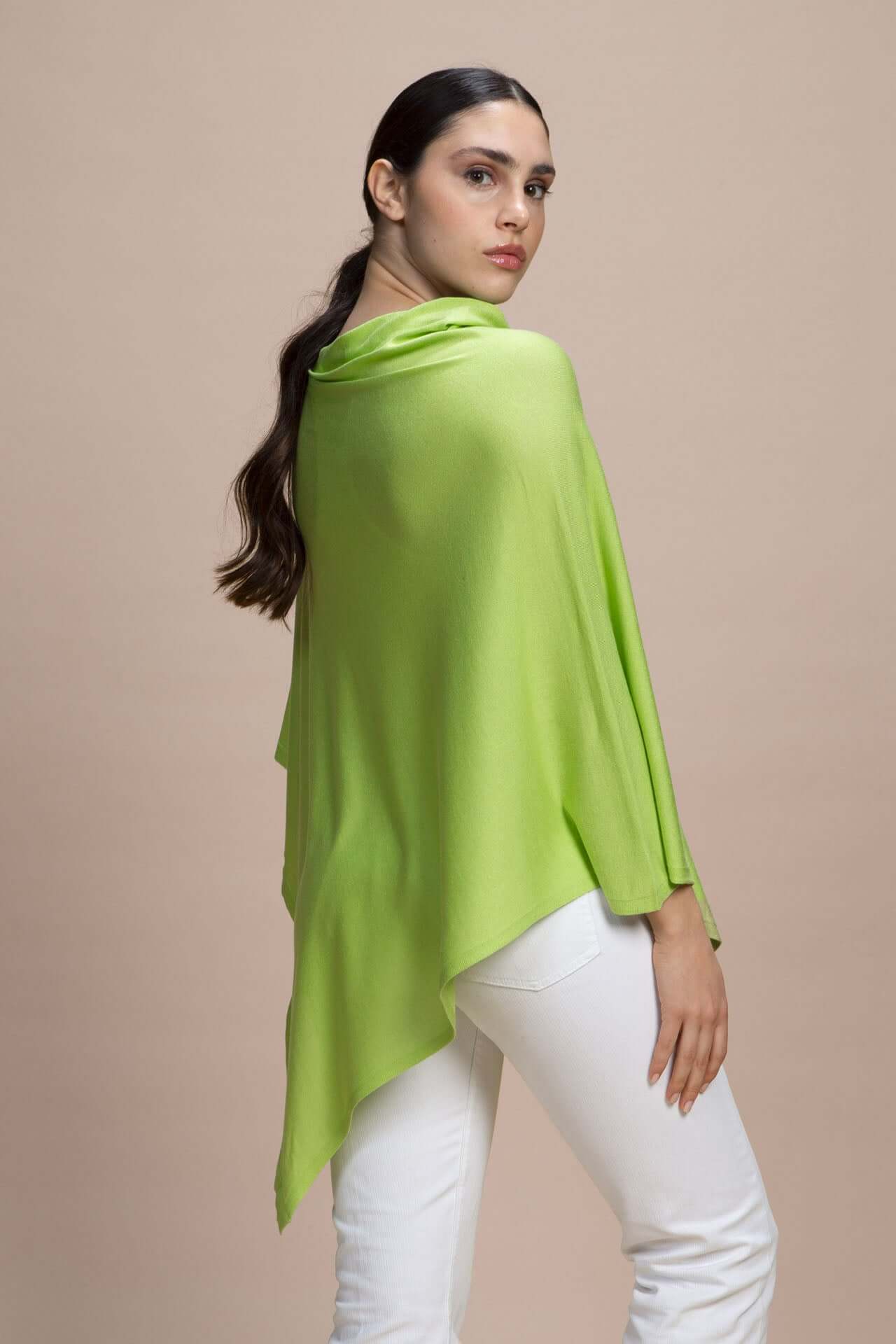 Vernazza - Poncho con apertura laterale 100% Seta